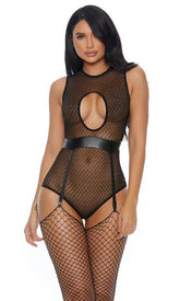 Black Cut Out Intimate Teddy Areous